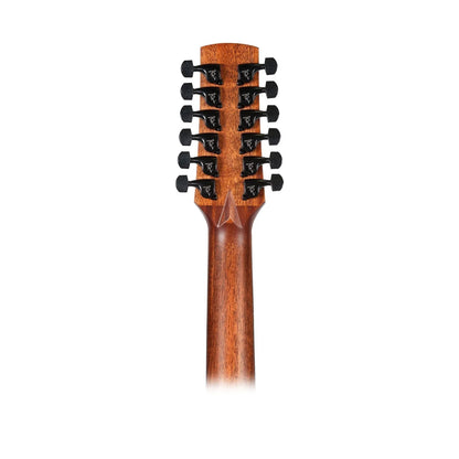 Timberidge Messenger Series 12-String Mahogany Acoustic-Electric Dreadnought Cutaway Guitar Natural Satin with Hard Case — view 6