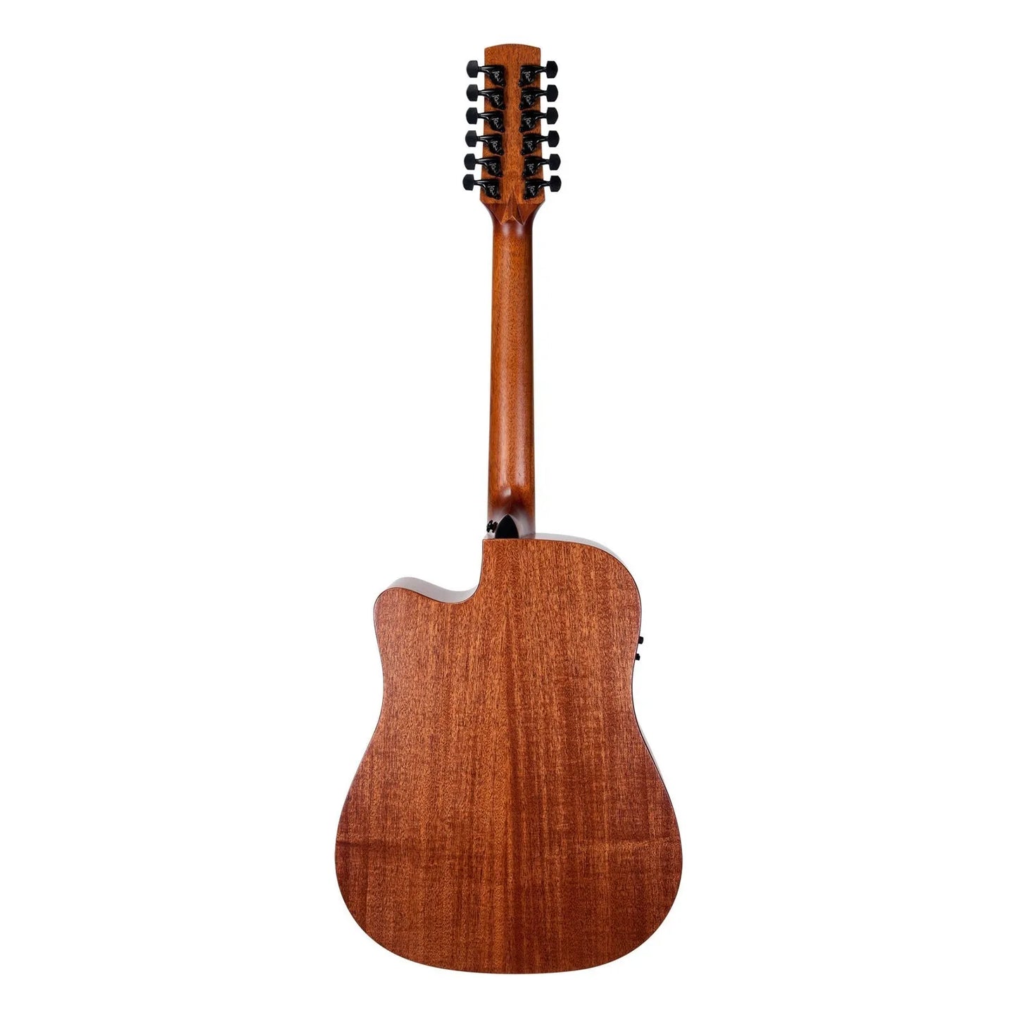 Timberidge Messenger Series 12-String Mahogany Acoustic-Electric Dreadnought Cutaway Guitar Natural Satin with Hard Case — view 2