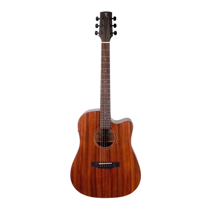 Timberidge TRC-MMX-NGL Messenger Series Mahogany Solid Top Acoustic Dreadnought Cutaway Guitar Natural Gloss