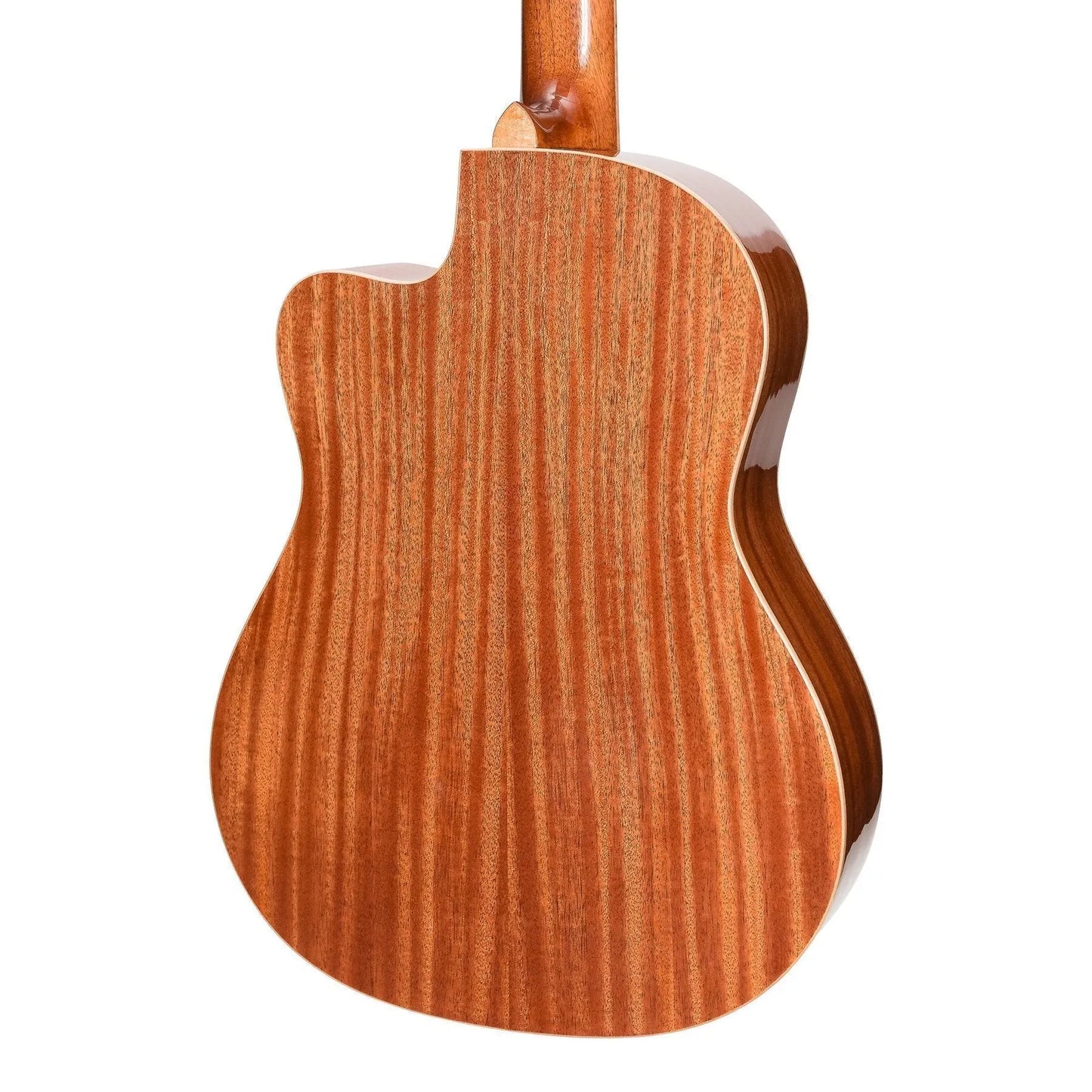 Timberidge TRCC-1-NGL Spruce Solid Top Acoustic-Electric Classical Cutaway Guitar with Hard Case, Natural Gloss — view 5