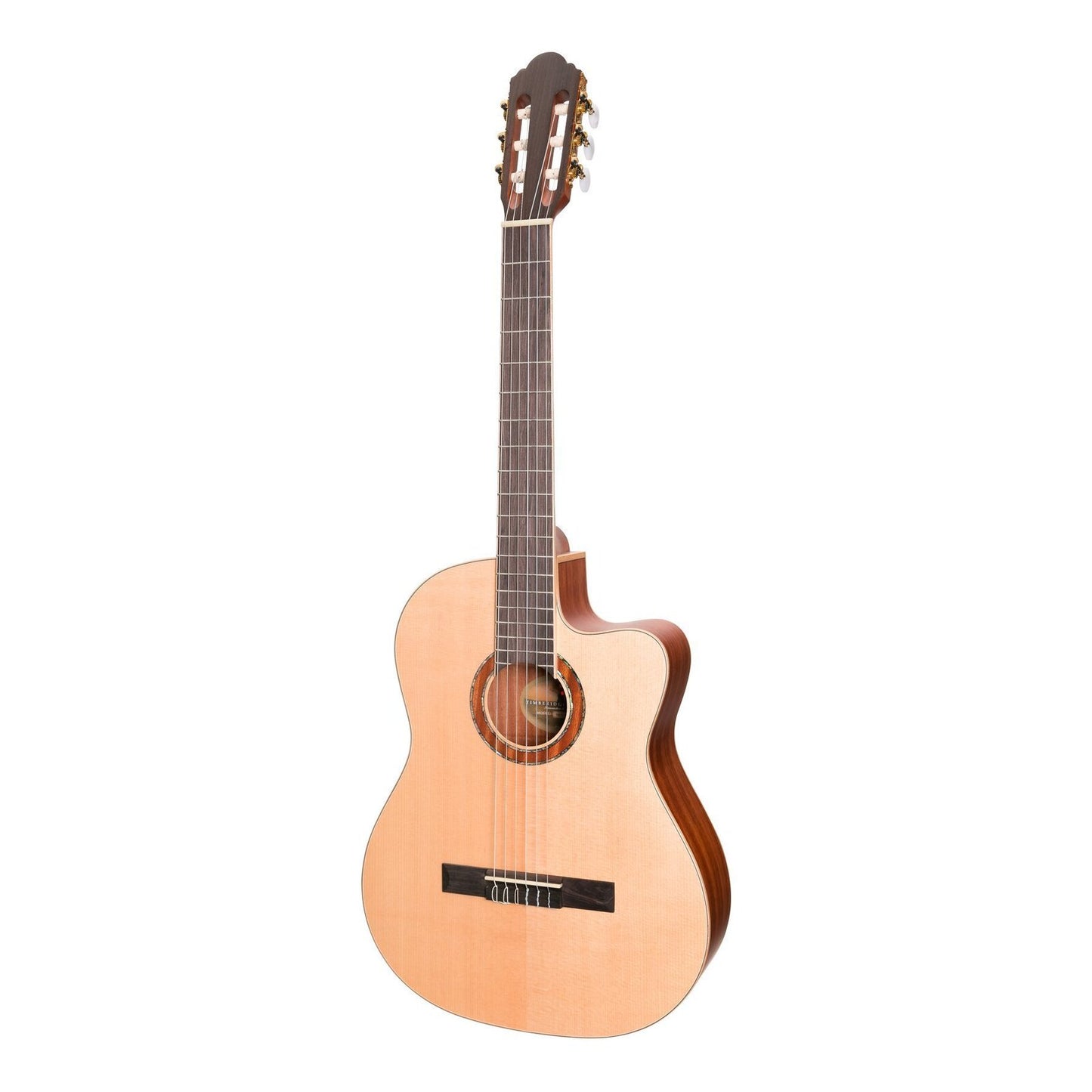 Timberidge '1 Series' Solid Spruce Top Classical Cutaway Acoustic-Electric Guitar (Natural Satin)