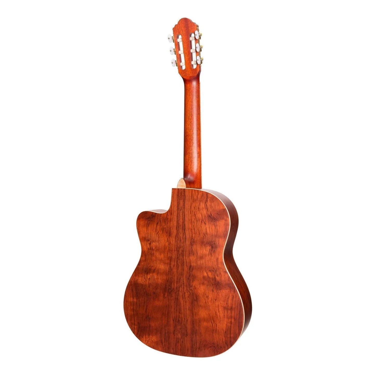 Timberidge TRCC-4-NST Cedar Solid Top Acoustic-Electric Classical Cutaway Guitar with Hard Case - Natural Satin — view 2