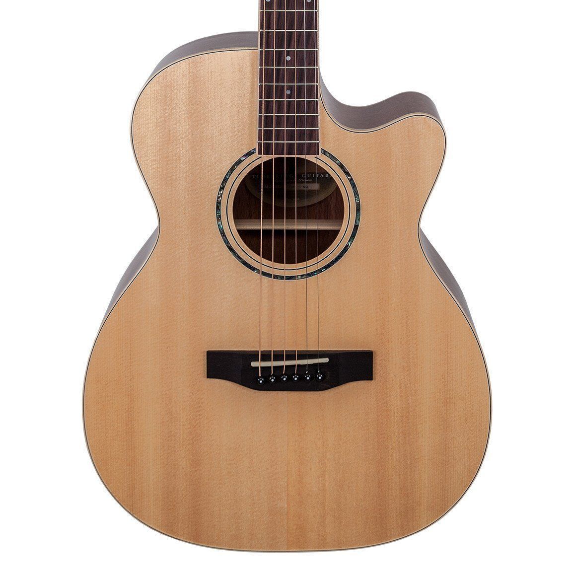 Timberidge 1 Series Spruce Solid Top Acoustic-Electric Small Body Cutaway Guitar Natural Gloss with Hard Case — view 3