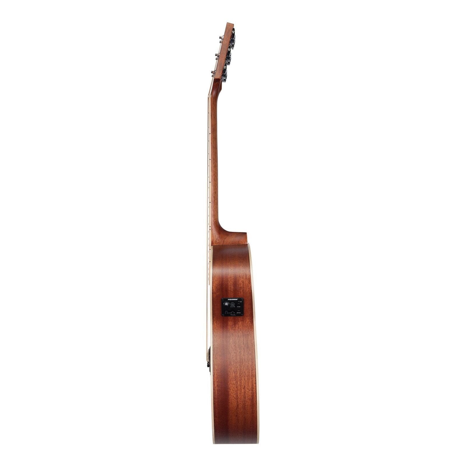 Timberidge TRFC-1L-NST Left Handed Spruce Solid Top Acoustic-Electric Small Body Cutaway Guitar Natural Satin with Hard Case — view 4