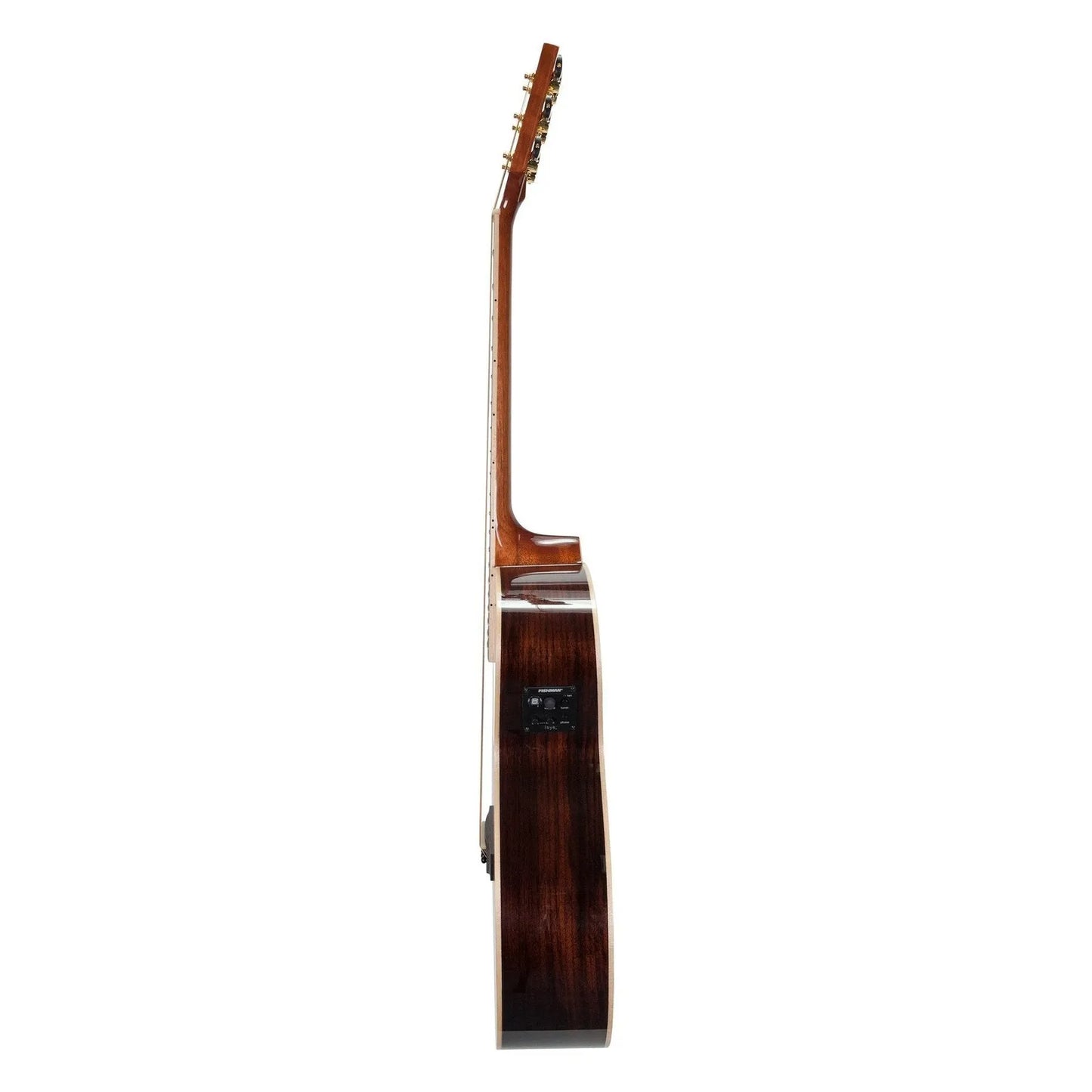 Timberidge 3 Series Left Handed Spruce Solid Top Acoustic-Electric Small-Body Cutaway Guitar with Tree of Life Inlay Natural Gloss — view 4