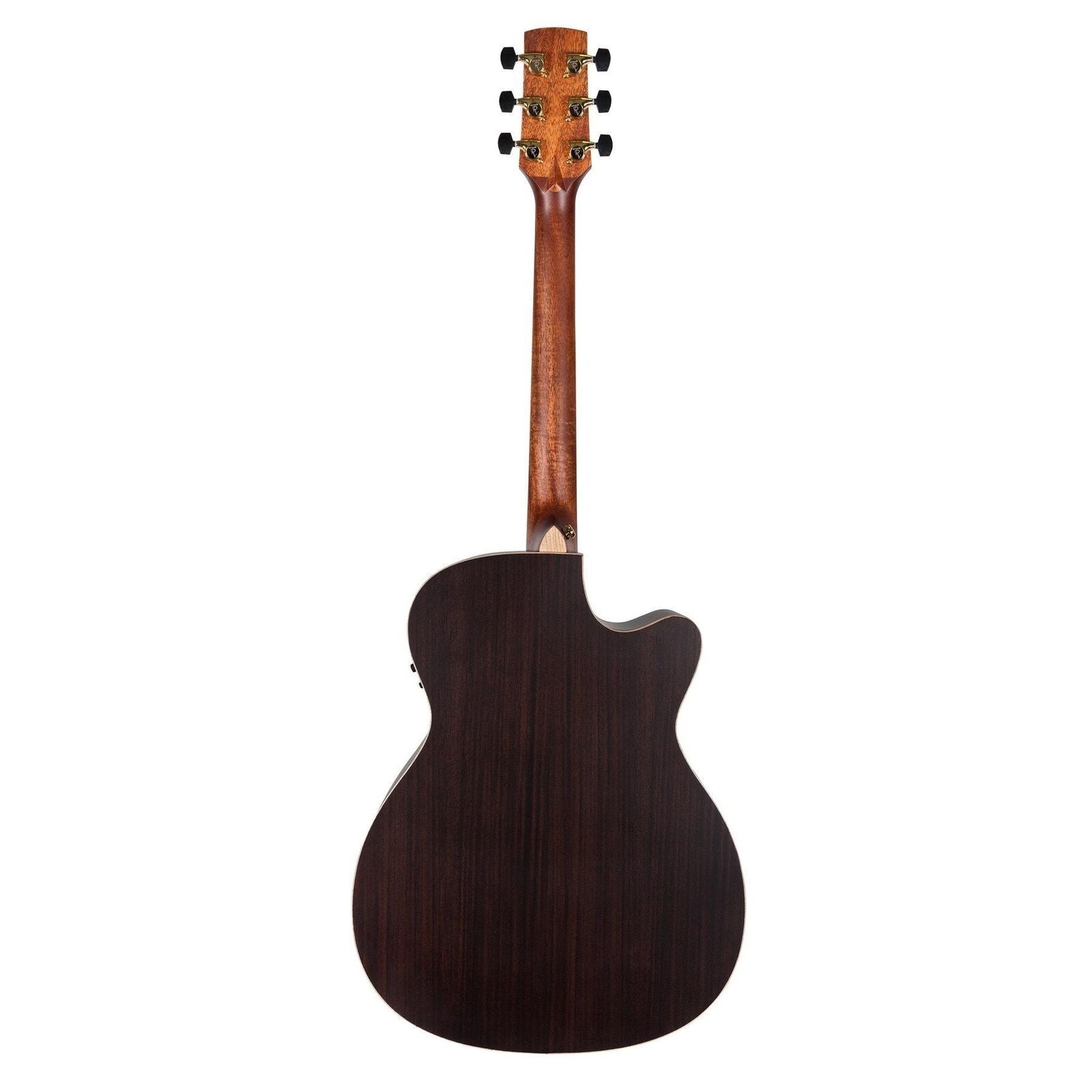 Timberidge TRFC-3TL-NST Left Handed Spruce Solid Top Acoustic-Electric Small Body Cutaway Guitar with Tree of Life Inlay Natural Satin — view 2