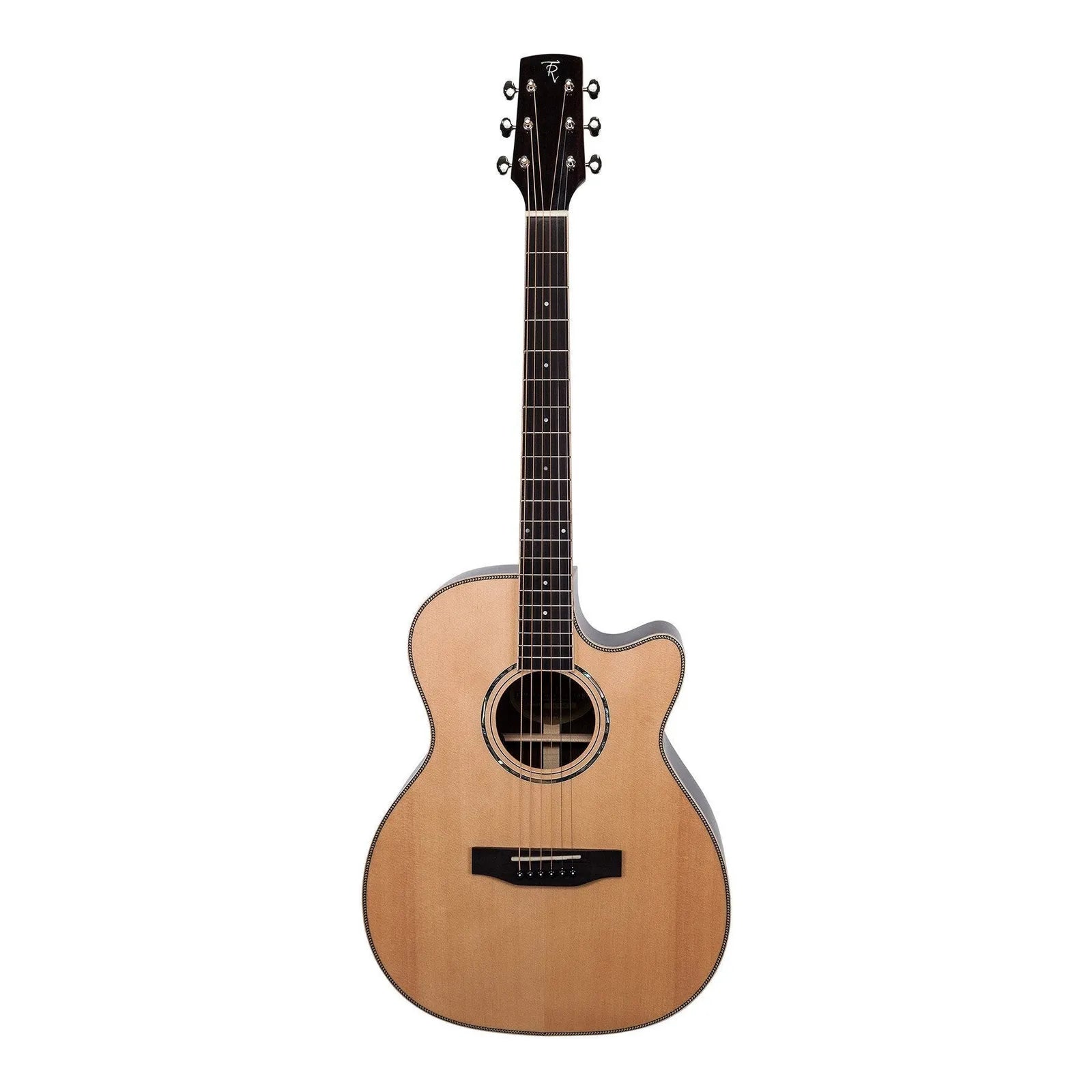 Timberidge TRFC-9-NGL 9 Series Acoustic-Electric Small Body Cutaway Guitar with Solid Spruce Top and Rosewood Back (Natural Gloss)