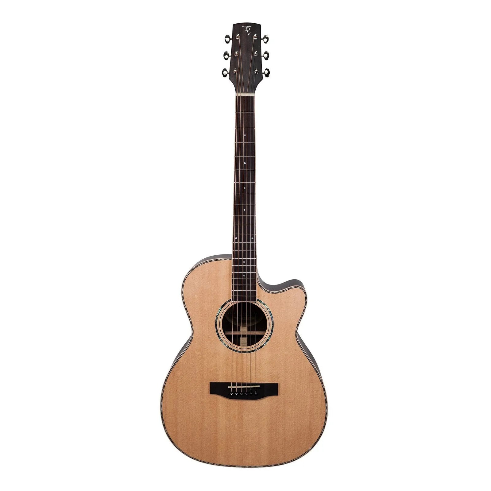 Timberidge TRFC-9-NST '9 Series' Spruce Solid Top Rosewood Acoustic-Electric Small Body Cutaway Guitar Natural Satin with Hard Case