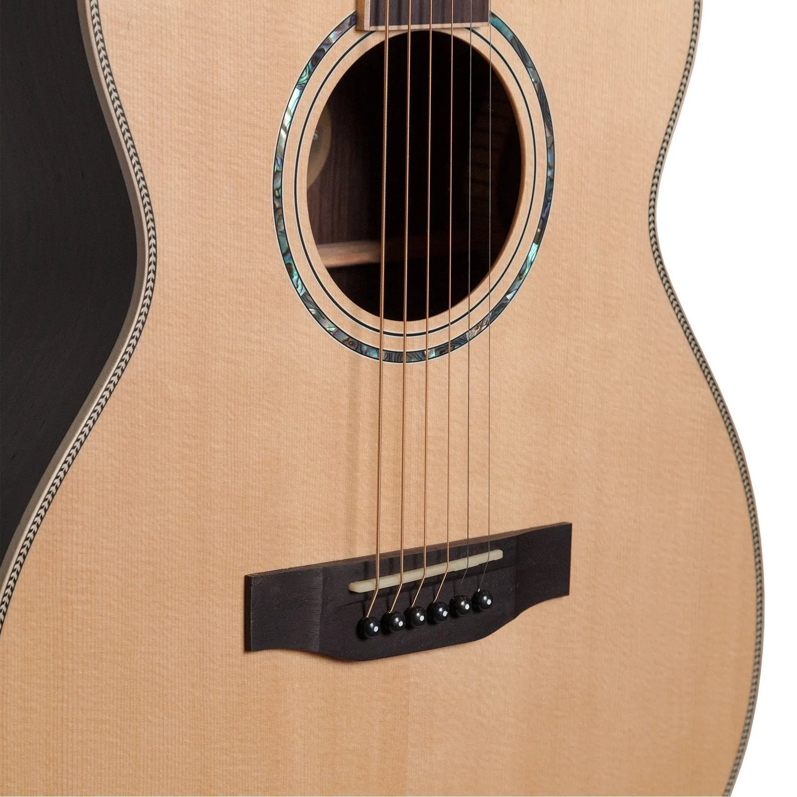 Timberidge TRFC-9-NST '9 Series' Spruce Solid Top Rosewood Acoustic-Electric Small Body Cutaway Guitar Natural Satin with Hard Case — view 5