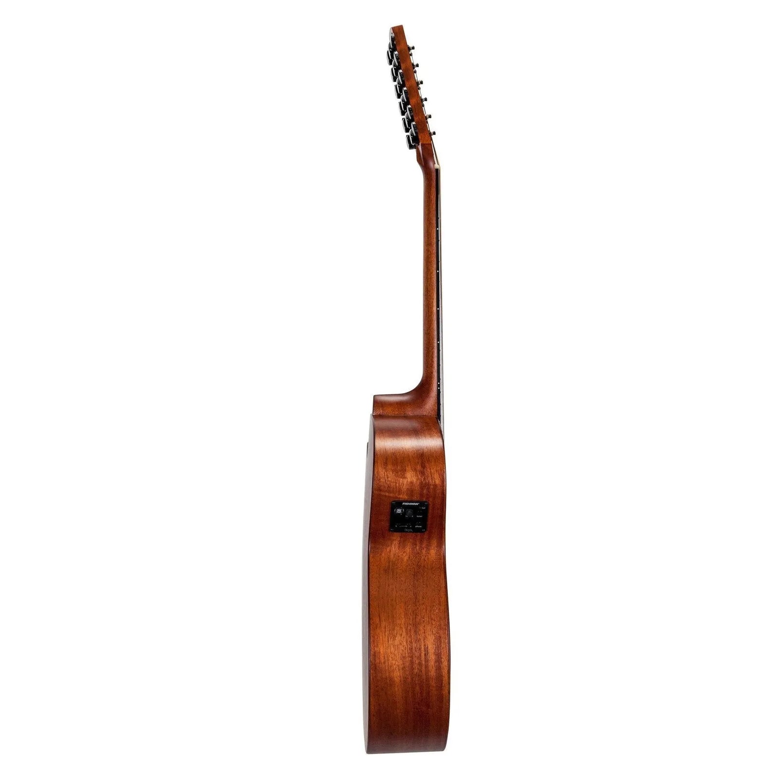 Timberidge Messenger Series 12-String Mahogany Solid Top Acoustic-Electric Guitar - Small Body Cutaway (Natural Satin) — view 3