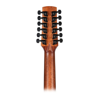 Timberidge Messenger Series 12-String Mahogany Solid Top Acoustic-Electric Guitar - Small Body Cutaway (Natural Satin) — view 6