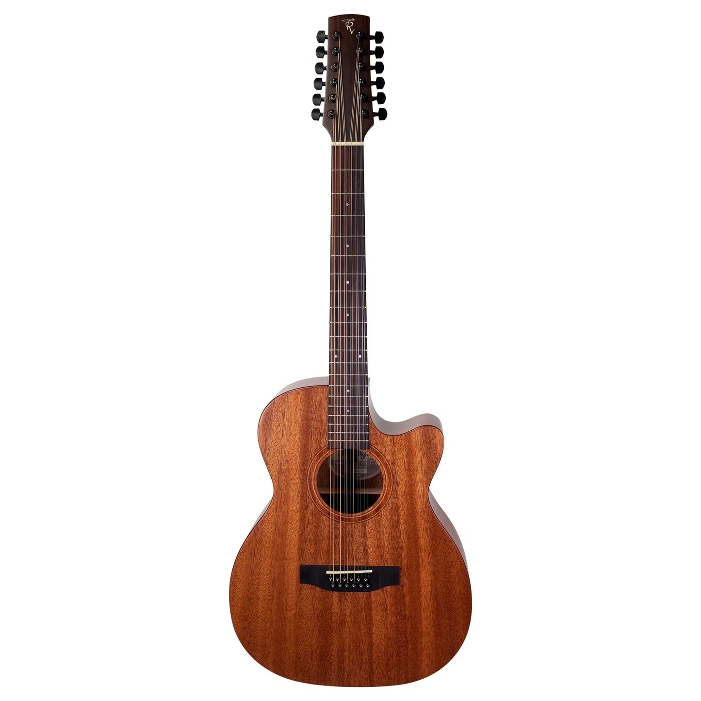 Timberidge Messenger Series 12-String Mahogany Solid Top Acoustic-Electric Guitar - Small Body Cutaway (Natural Satin)