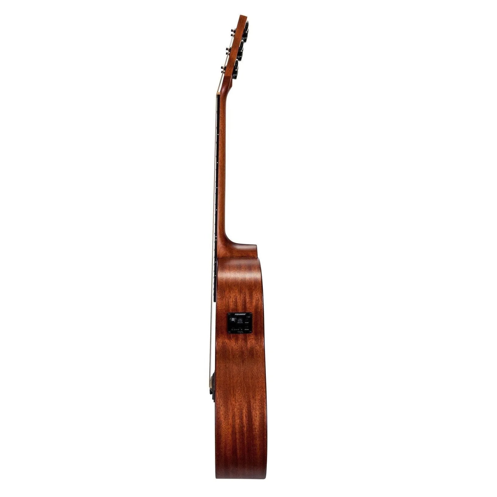 Timberidge Messenger Series Left Handed Mahogany Solid Top Acoustic-Electric Small Body Cutaway Guitar Natural Satin with Case — view 4