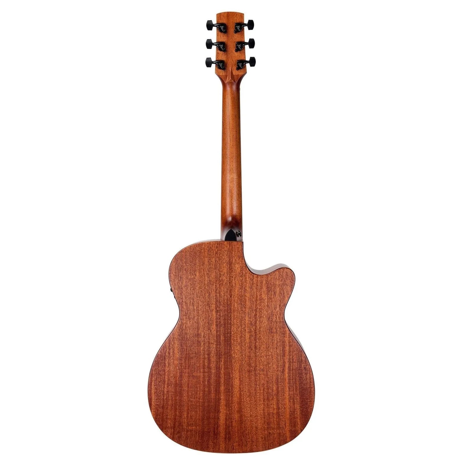 Timberidge Messenger Series Left Handed Mahogany Solid Top Acoustic-Electric Small Body Cutaway Guitar Natural Satin with Case — view 2