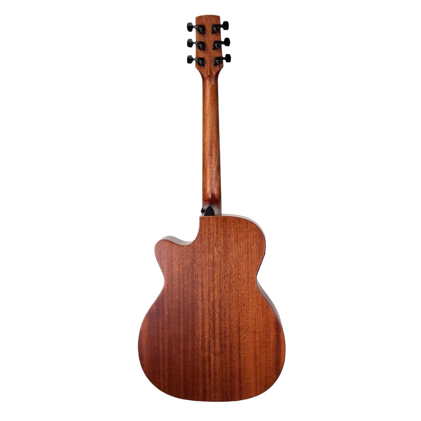 Timberidge TRFC-MMX-NST Mahogany Solid Top Acoustic Small Body Cutaway Guitar Natural Gloss with Hard Case — view 3