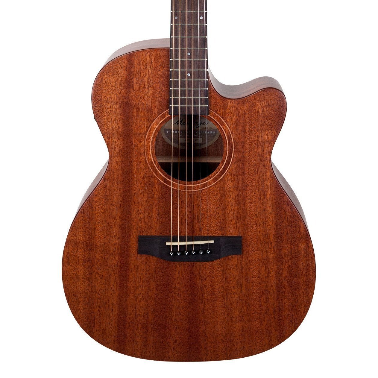 Timberidge TRFC-MMX-NST Mahogany Solid Top Acoustic Small Body Cutaway Guitar Natural Satin — view 2