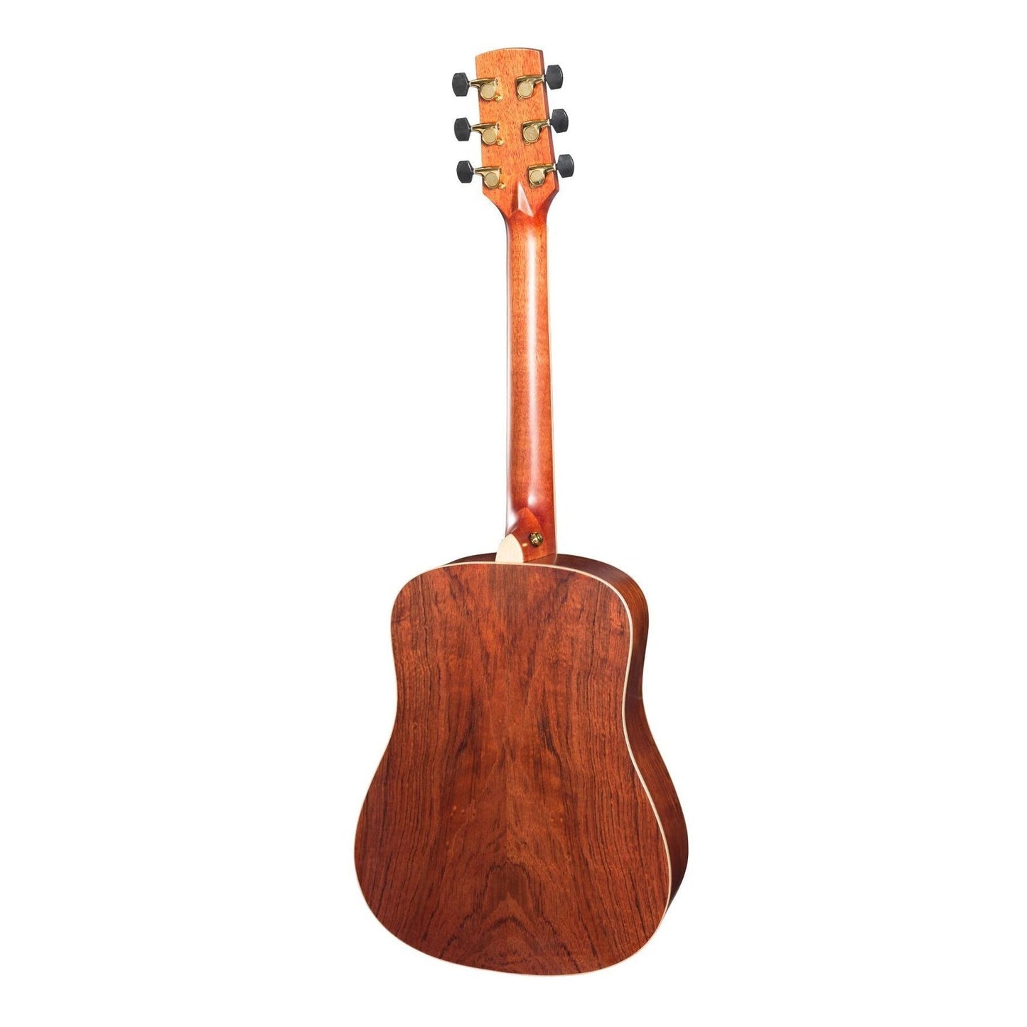 Timberidge 4 Series Left Handed Cedar Solid Top Acoustic-Electric Mini Guitar with Hard Case - Natural Satin — view 2