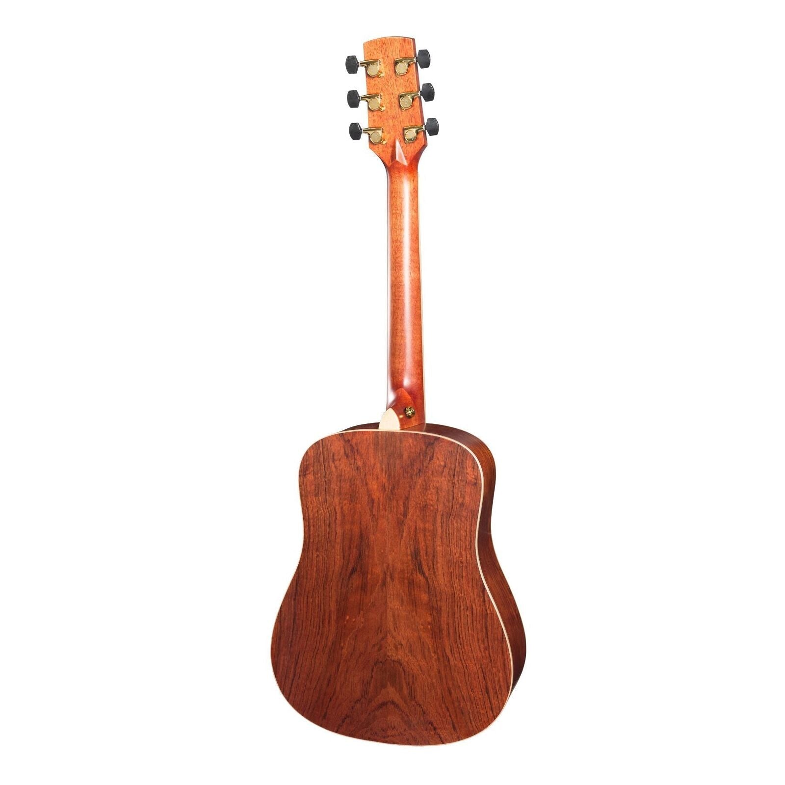 Timberidge 4 Series Left Handed Cedar Solid Top Acoustic-Electric Mini Guitar with Hard Case - Natural Satin — view 2