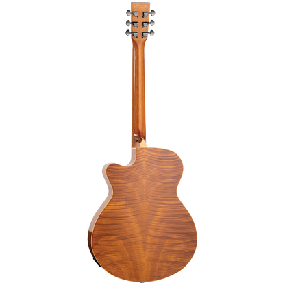 Tanglewood TRSFCEFMH Reunion Australian Red Cedar Top Super Folk C/E with Flame Okoume B/S — view 2