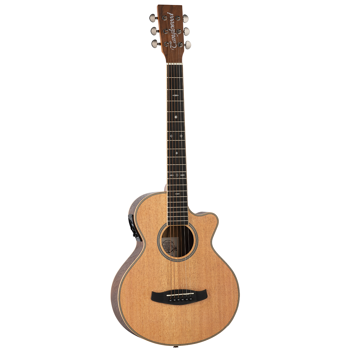 Tanglewood TRTCEBW Reunion Australian Red Cedar Top Traveller Folk C/E with Black Walnut B/S