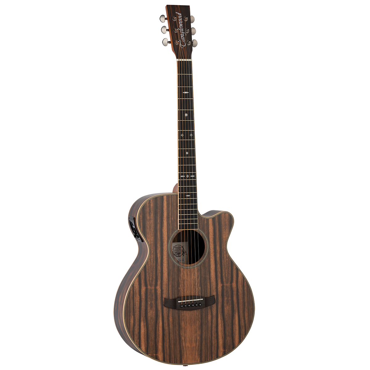 Tanglewood TRU4-CE-AE Reunion Pro Solid Top All Ebony Super Folk C/E Guitar