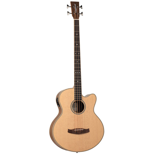Tanglewood Reunion Pro Super Jumbo Acoustic Bass TRU7AB-CE-BW with Solid Australian Red Cedar Top and Black Walnut Back/Sides