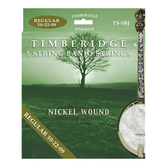 Timberidge Regular Tension Nickel Wound 5-String Banjo Strings 10-22-09