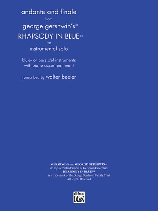 Andante And Finale From Rhapsody In Blue Sax/Piano