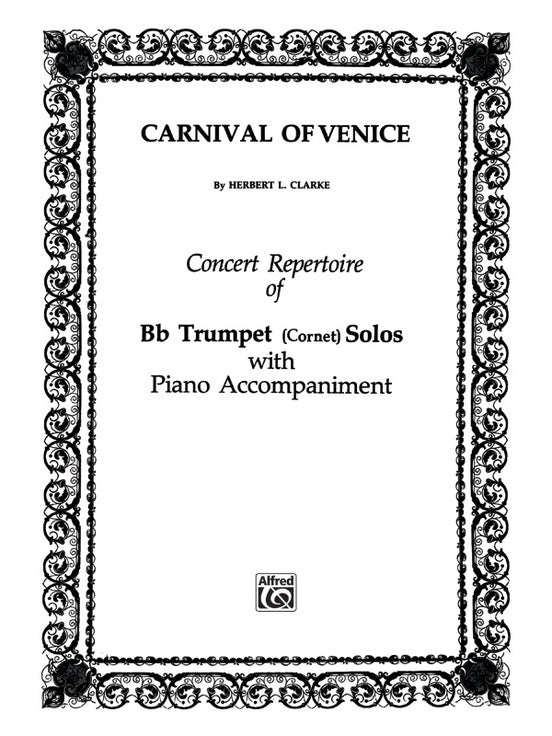 Carnival Of Venice Variations Trumpet/Piano