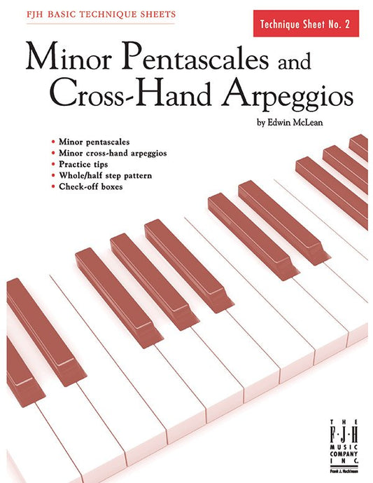 Minor Pentascales and Cross-Hand Arpeggios Piano Technique Sheet by Edwin McLean