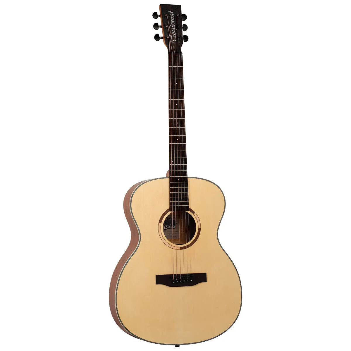 Tanglewood Strada TS3 Folk Acoustic Guitar - Spruce Top, Mahogany Back/Sides, Ebony Amara Fingerboard, Open Pore Natural Satin Finish — view 2