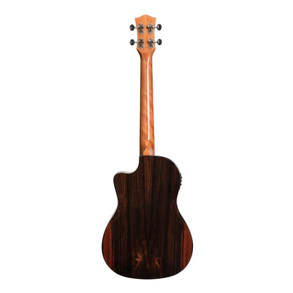 Tiki '22 Series' Spruce Solid Top Electric Cutaway Baritone Ukulele with Hard Case - TSB-22CP-NGL — view 2