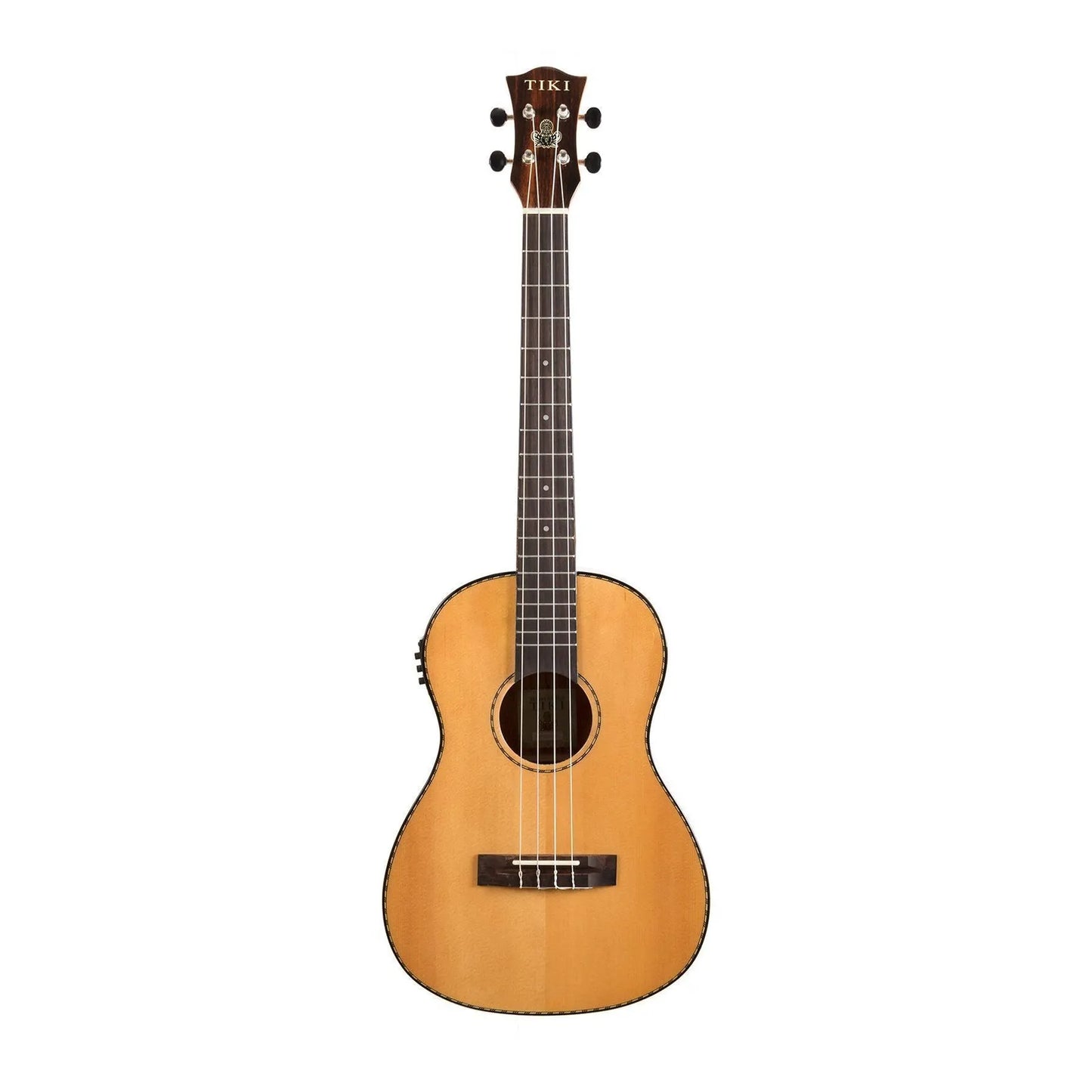 Tiki TSB-22P-NGL '22 Series' Spruce Solid Top Electric Baritone Ukulele with Hard Case