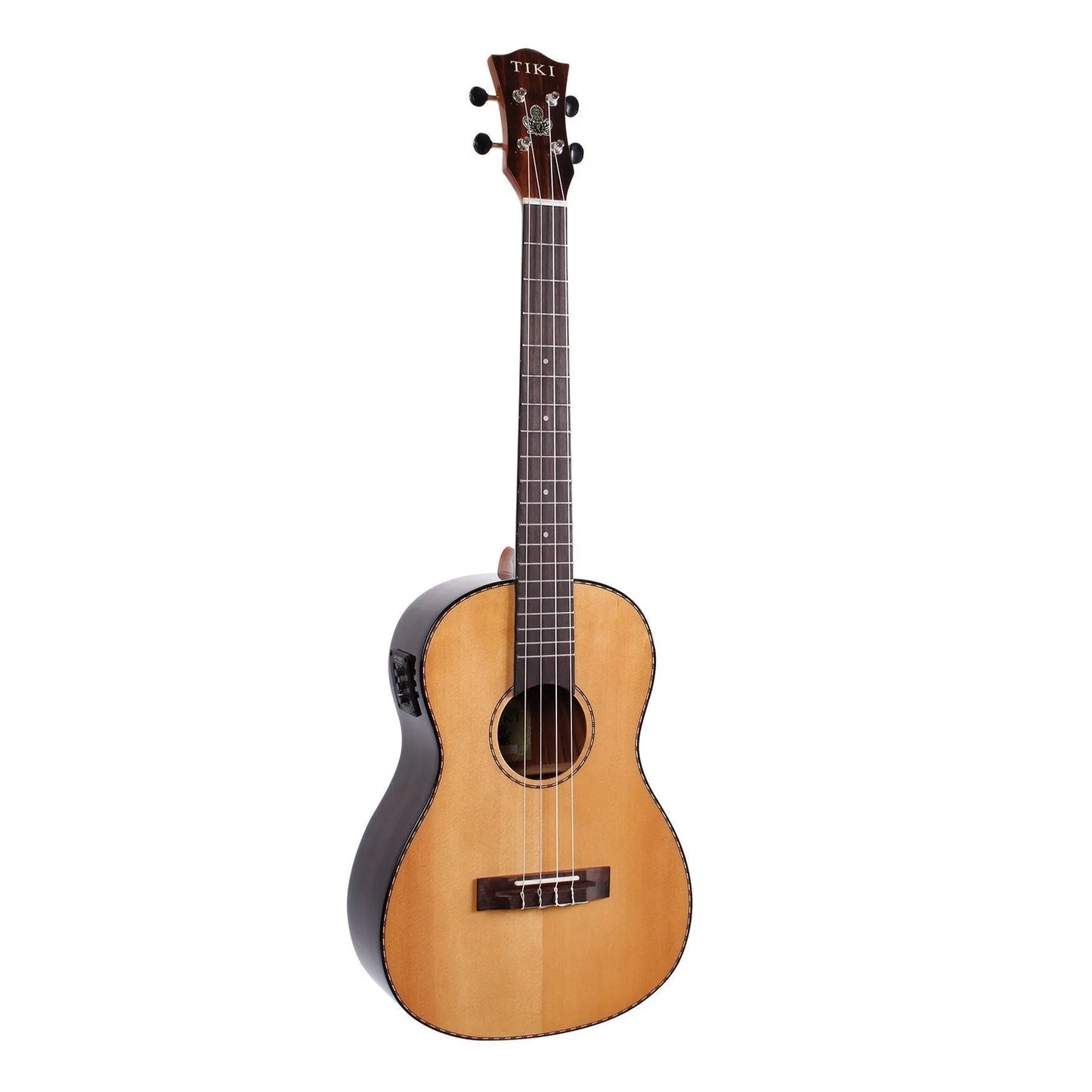 Tiki TSB-22P-NGL '22 Series' Spruce Solid Top Electric Baritone Ukulele with Hard Case — view 3