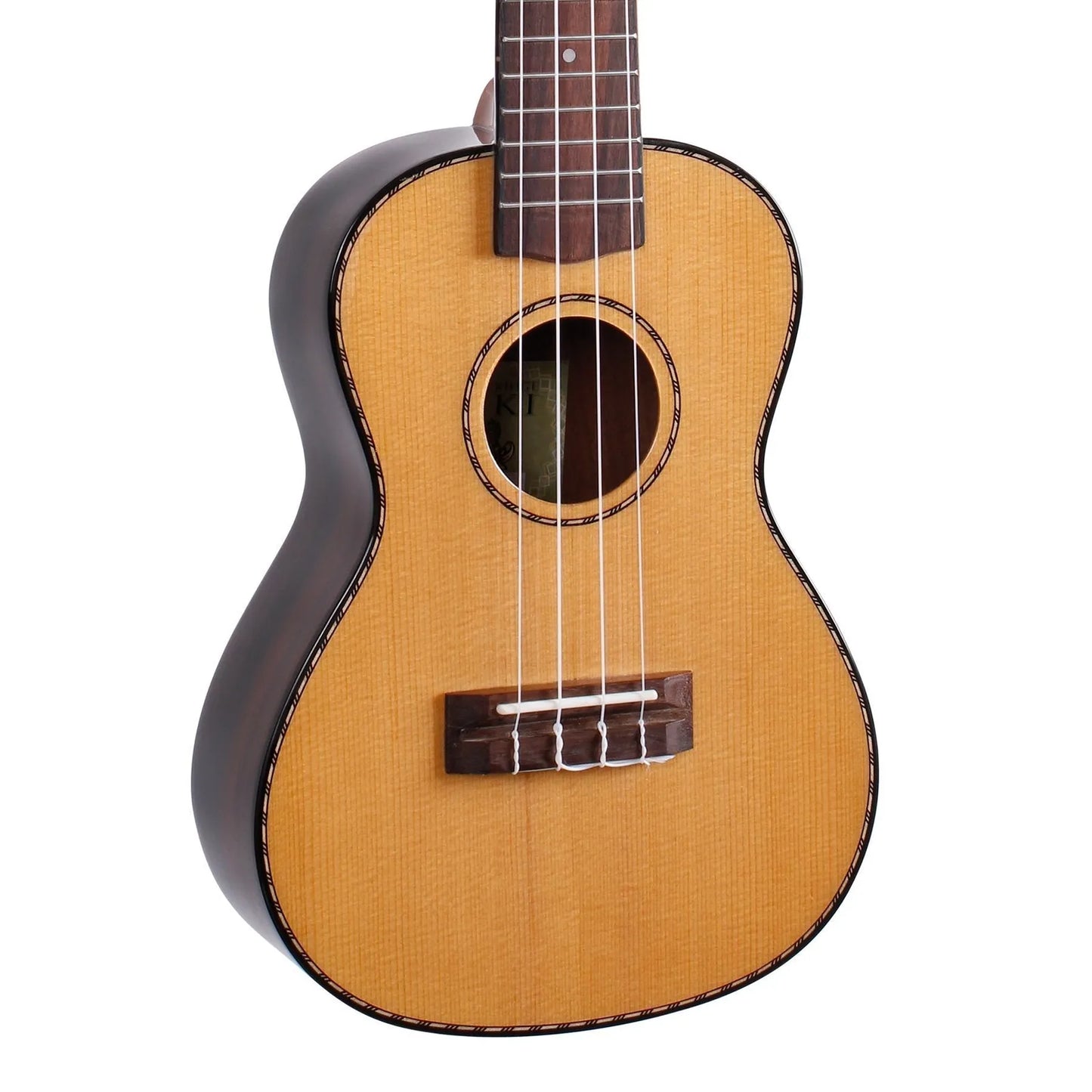 Tiki TSC-22-NGL '22 Series' Solid Top Concert Ukulele with Hard Case - Natural Gloss — view 4