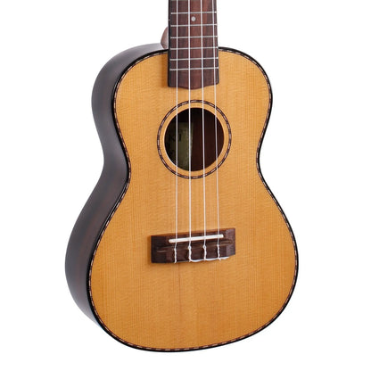 Tiki TSC-22-NGL '22 Series' Solid Top Concert Ukulele with Hard Case - Natural Gloss — view 4