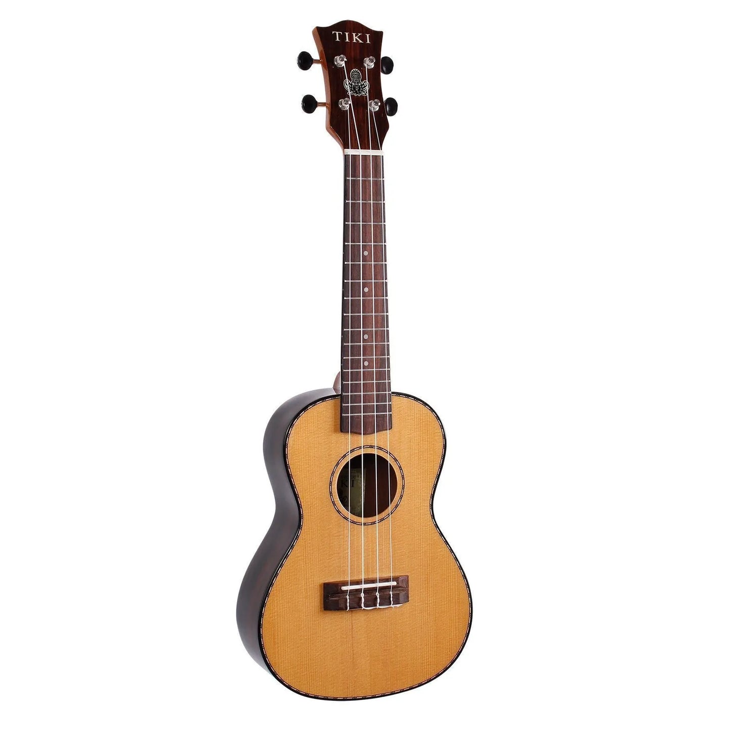 Tiki TSC-22-NGL '22 Series' Solid Top Concert Ukulele with Hard Case - Natural Gloss — view 3