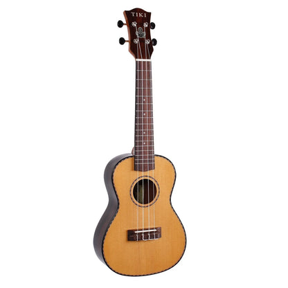 Tiki TSC-22-NGL '22 Series' Solid Top Concert Ukulele with Hard Case - Natural Gloss — view 3