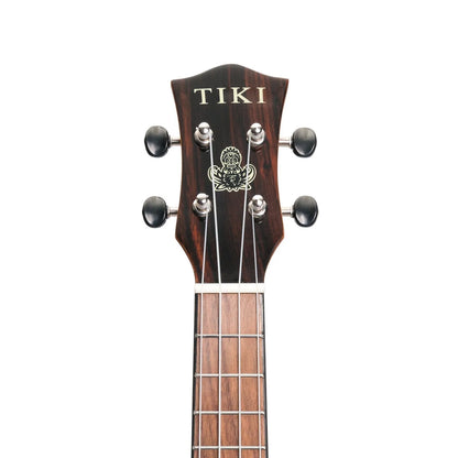 Tiki '22 Series' Spruce Top Electric Cutaway Concert Ukulele with Hard Case - Natural Gloss — view 6