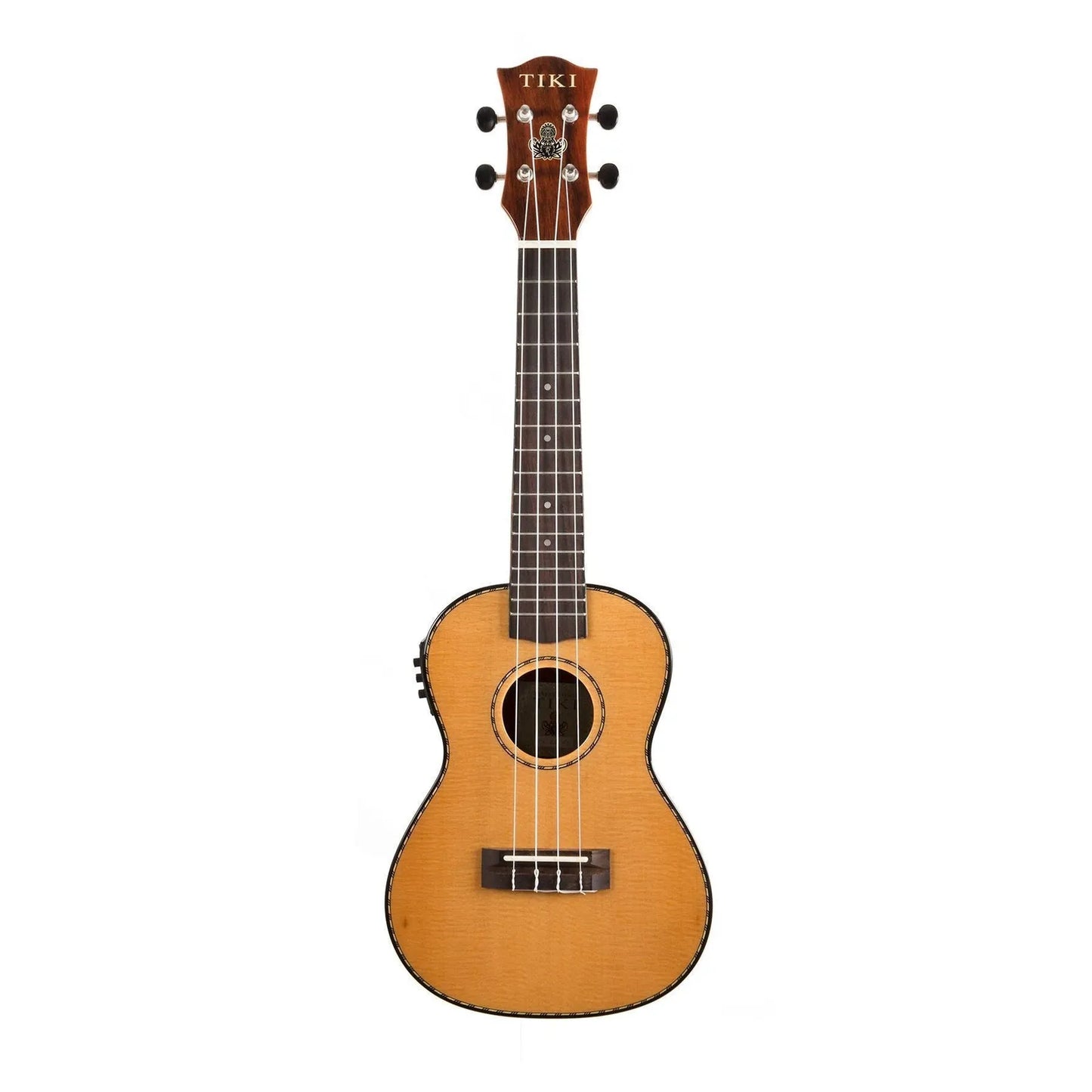Tiki TSC-22P-NGL '22 Series' Concert Ukulele with Solid Engelmann Spruce Top and Hard Case (Natural Gloss)