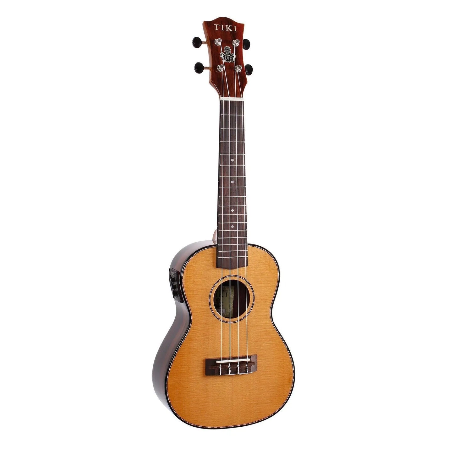 Tiki TSC-22P-NGL '22 Series' Concert Ukulele with Solid Engelmann Spruce Top and Hard Case (Natural Gloss) — view 3