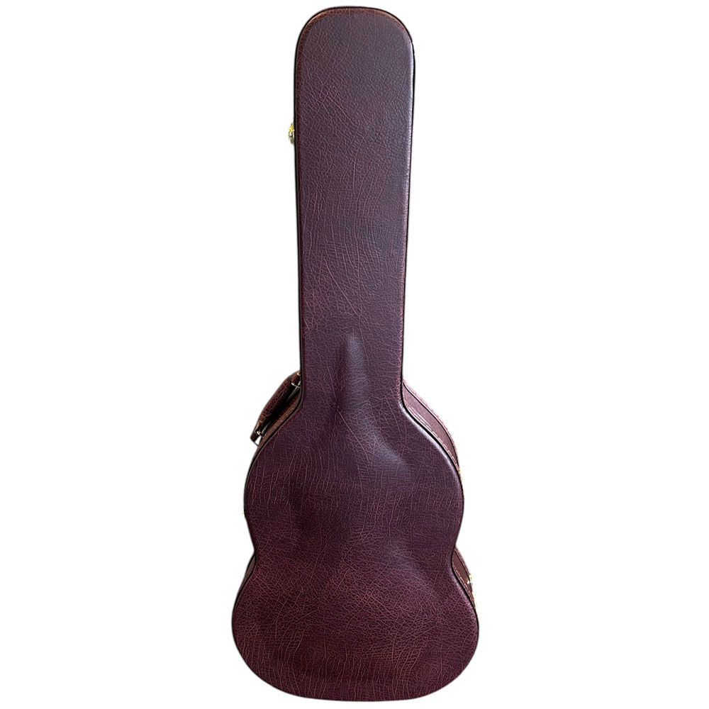 Torque Wooden Archtop SG-Style Electric Guitar Case with Plush Interior and Storage Compartment in Brown Finish — view 3