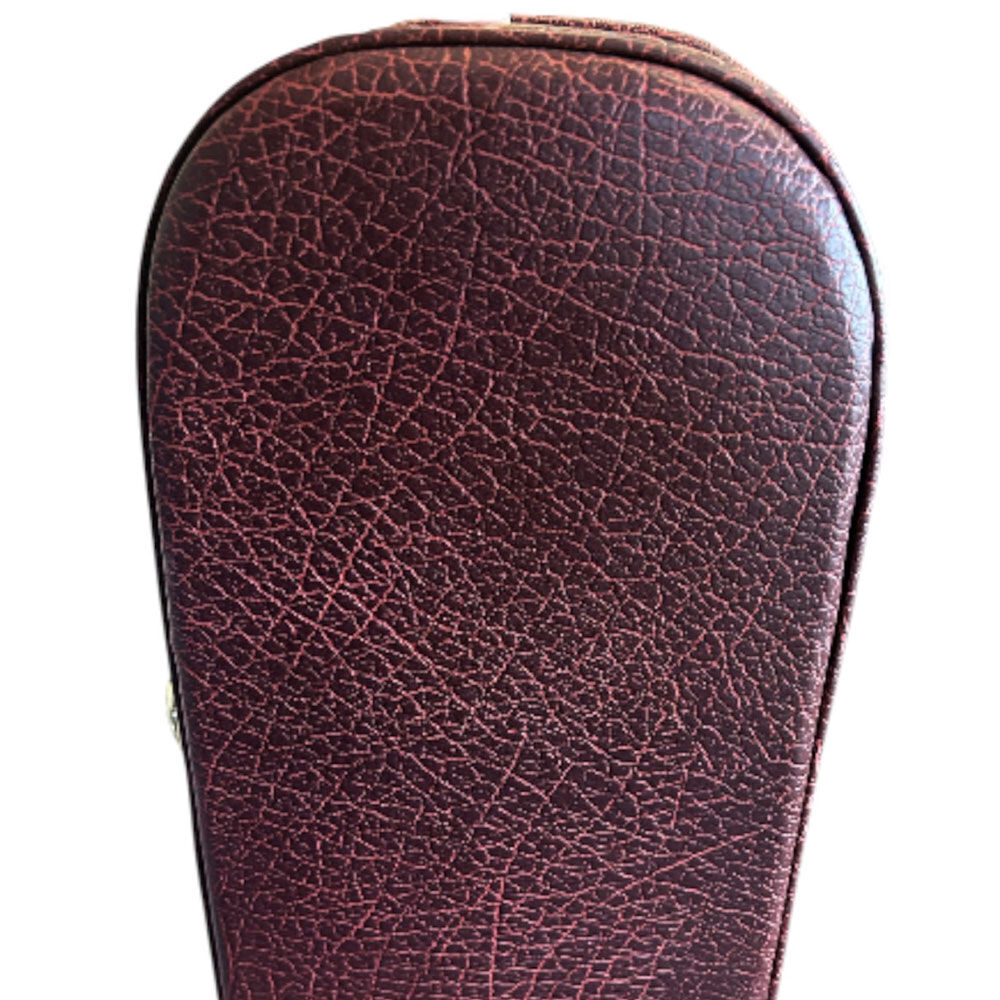 Torque Wooden Archtop SG-Style Electric Guitar Case with Plush Interior and Storage Compartment in Brown Finish — view 5