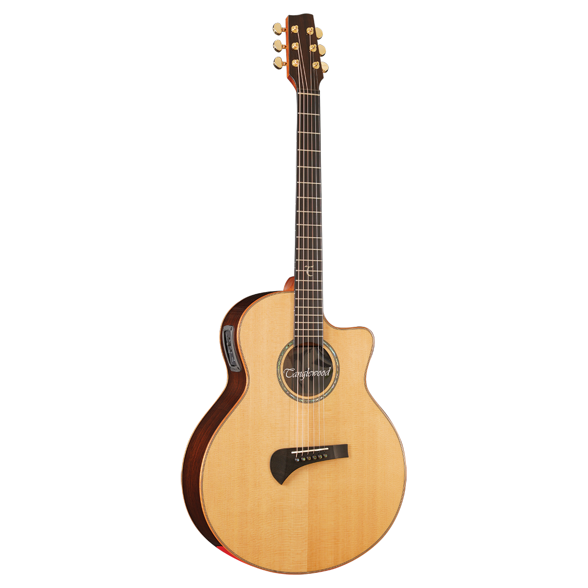 Tanglewood TSR2C MasterDesign Grand Auditorium Acoustic Guitar with Solid Sitka Spruce Top and ABS Case
