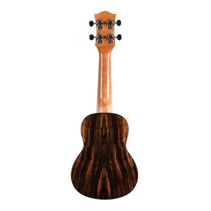 Tiki TSS-22-NGL '22 Series' Soprano Ukulele with Hard Case - Solid Spruce Top, Ebony Back, Mahogany Neck, Aquila Strings, Natural Gloss — view 2
