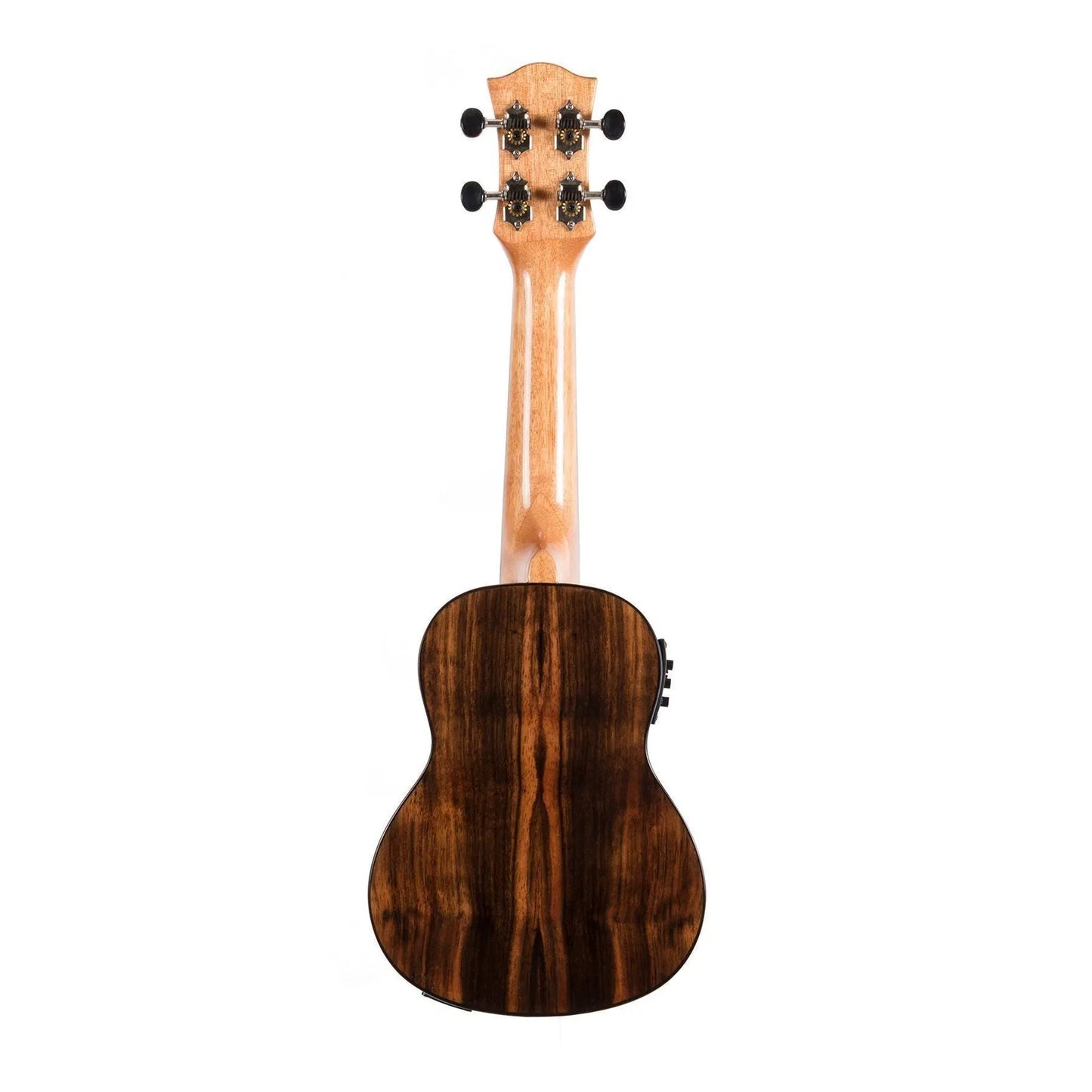 Tiki TSS-22P-NGL '22 Series' Solid Top Electric Soprano Ukulele with Hard Case - Natural Gloss — view 2