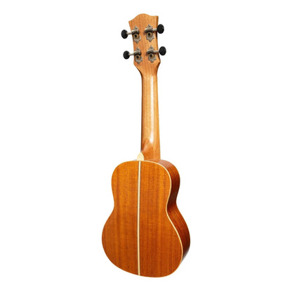 Tiki 6 Series Spruce Solid Top Soprano Ukulele with Deluxe Hard Case - Natural Satin — view 2