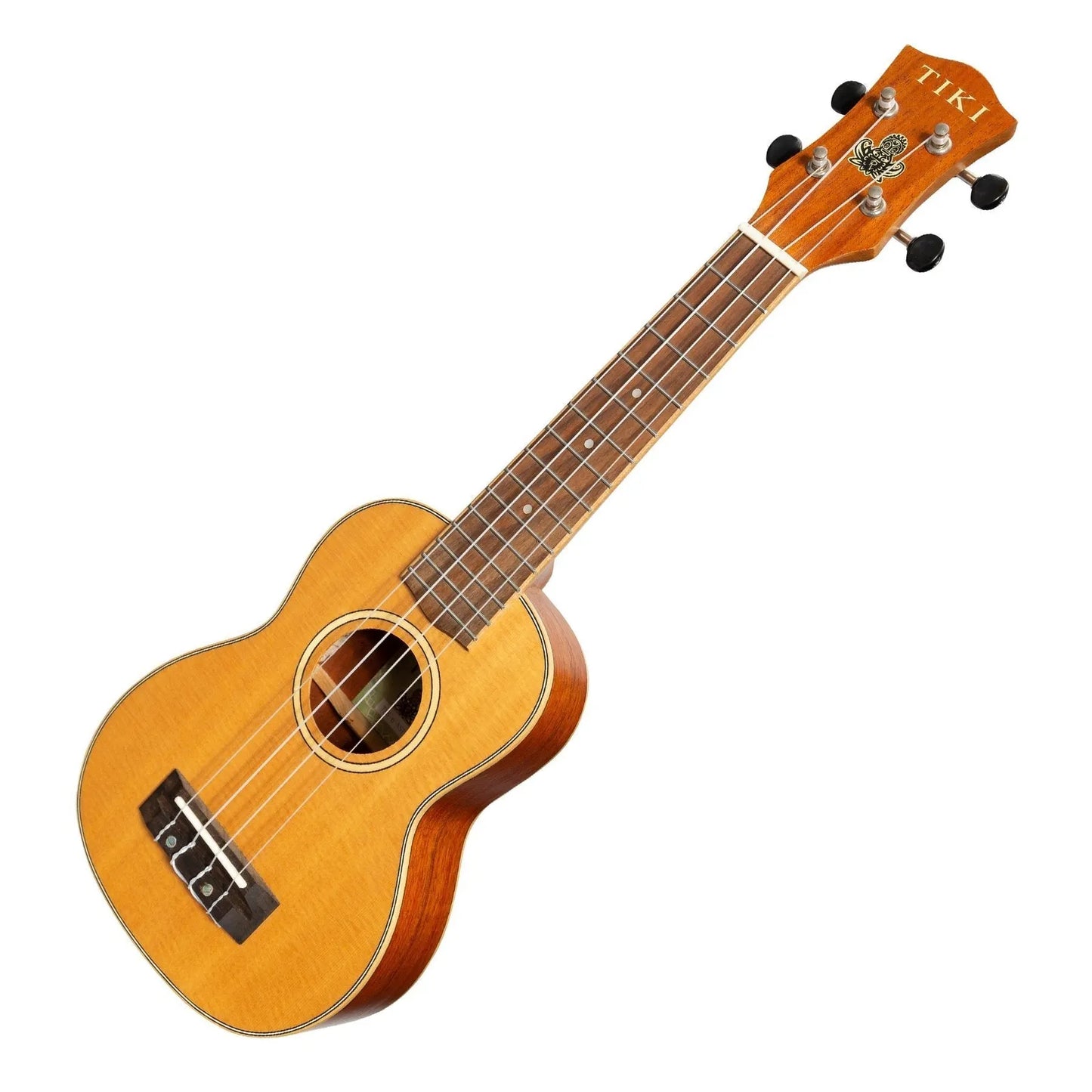 Tiki 6 Series Spruce Solid Top Soprano Ukulele with Deluxe Hard Case - Natural Satin — view 3