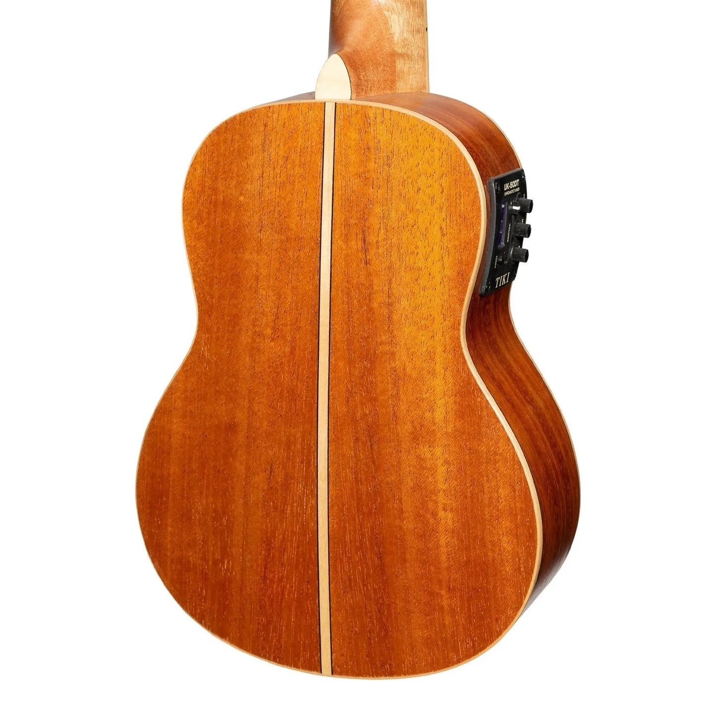 Tiki TSS-6P-NST Spruce Solid Top Electric Soprano Ukulele with Hard Case Natural Satin — view 5