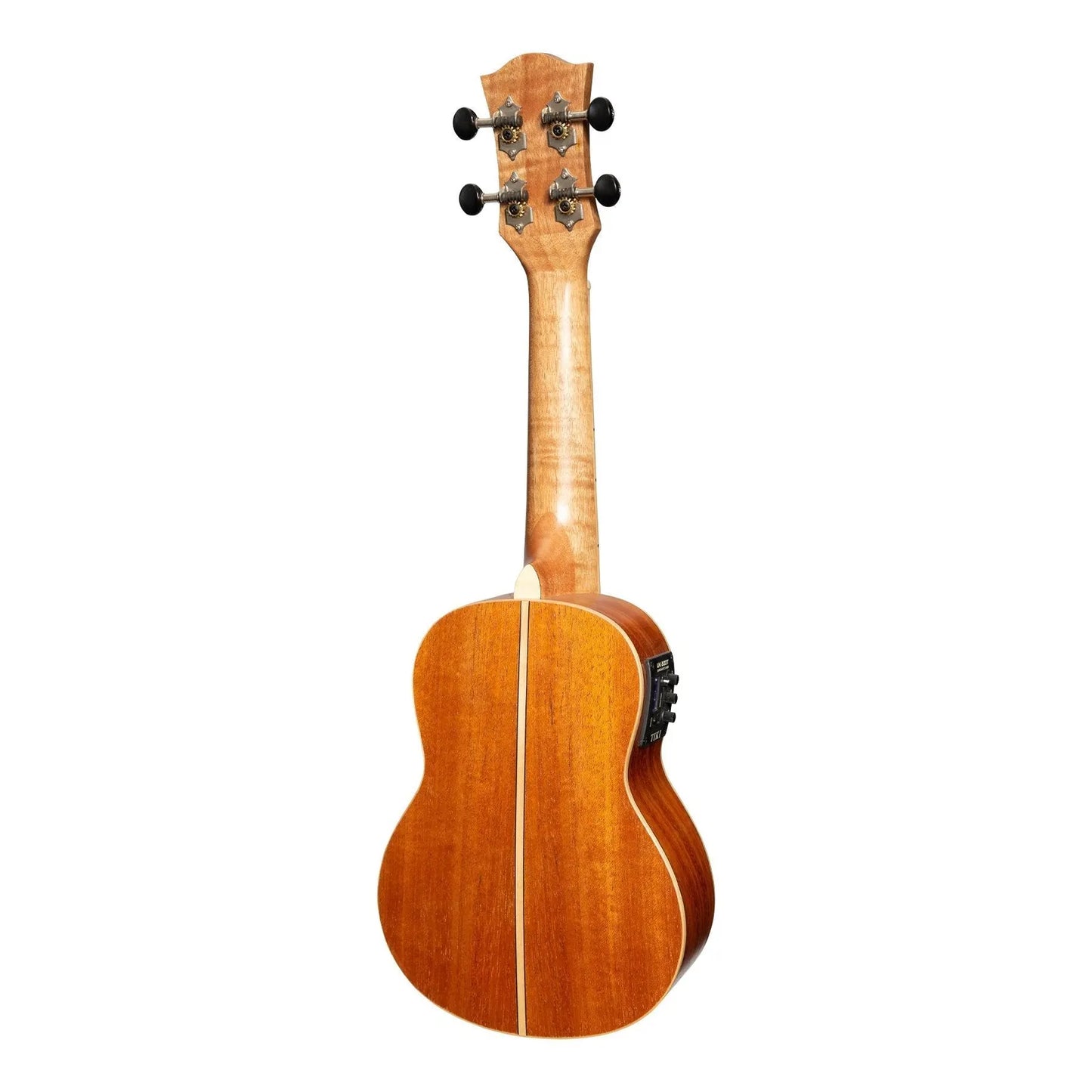 Tiki TSS-6P-NST Spruce Solid Top Electric Soprano Ukulele with Hard Case Natural Satin — view 2